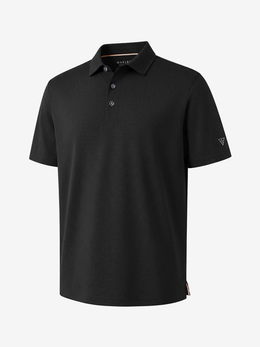 Nylon Blend Casual Jacquard Polo Shirts