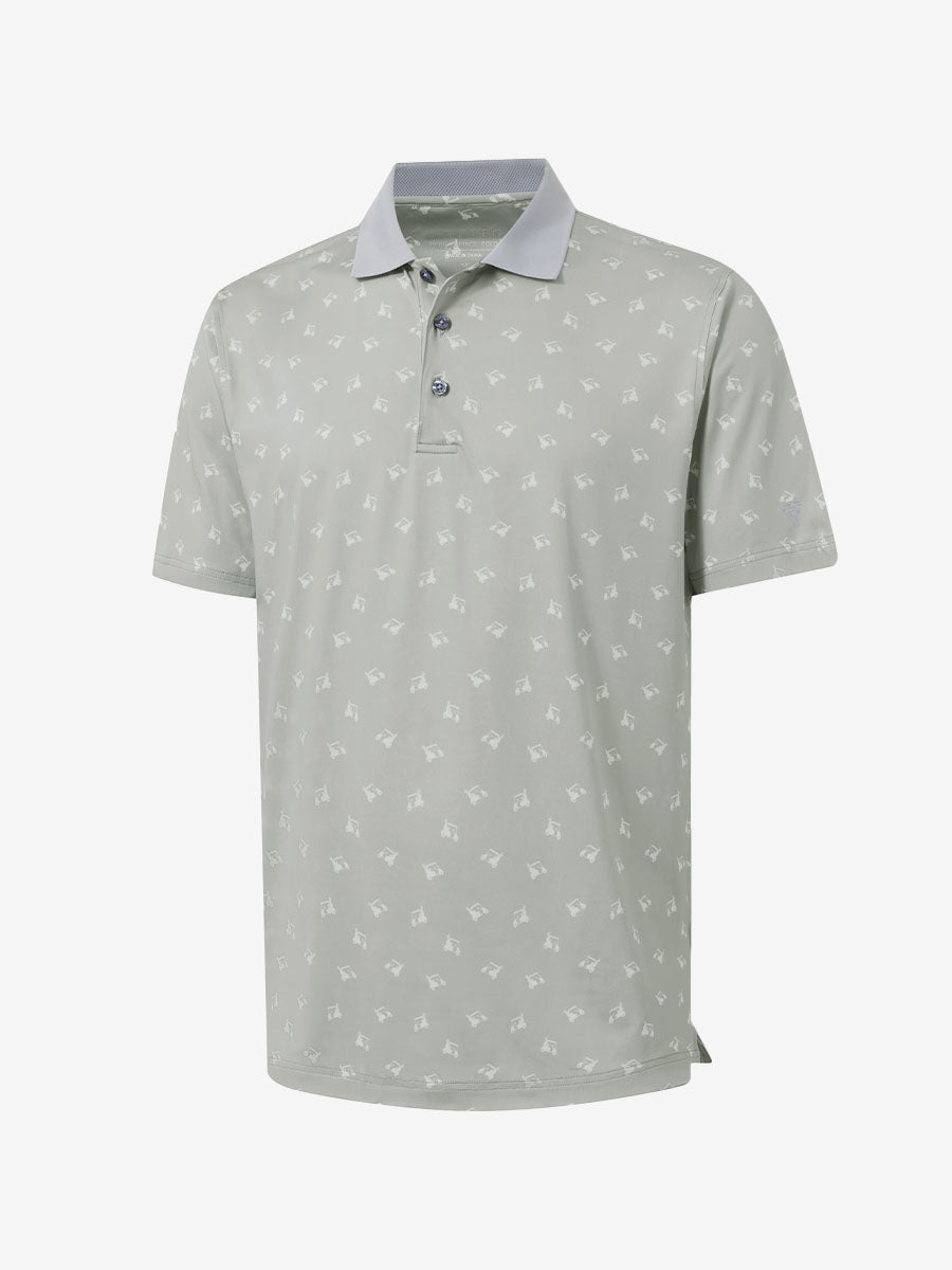 Premium Ribbed Collar Print Polo Shirts