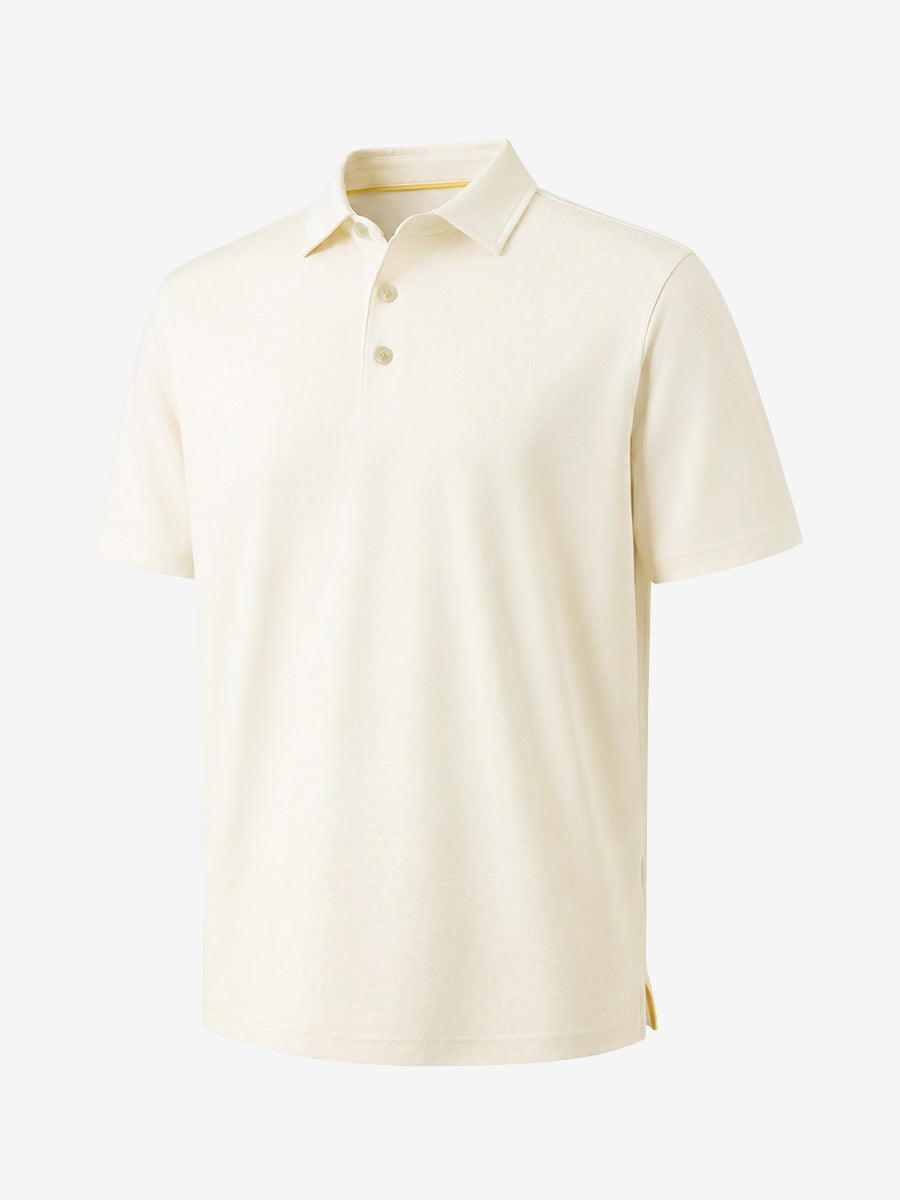 Nylon Blend Casual Jacquard Polo Shirts