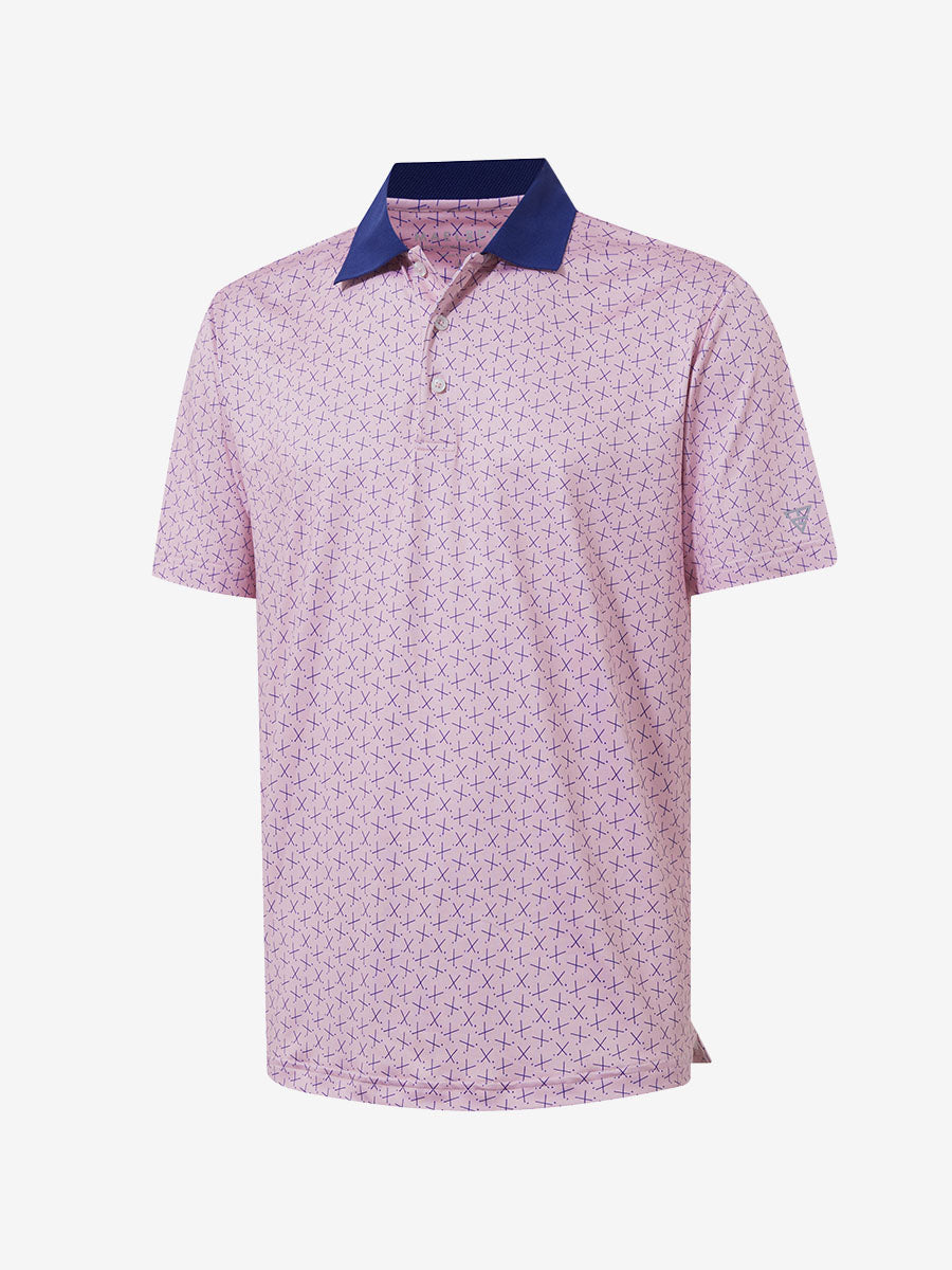 Premium Ribbed Collar Print Polo Shirts