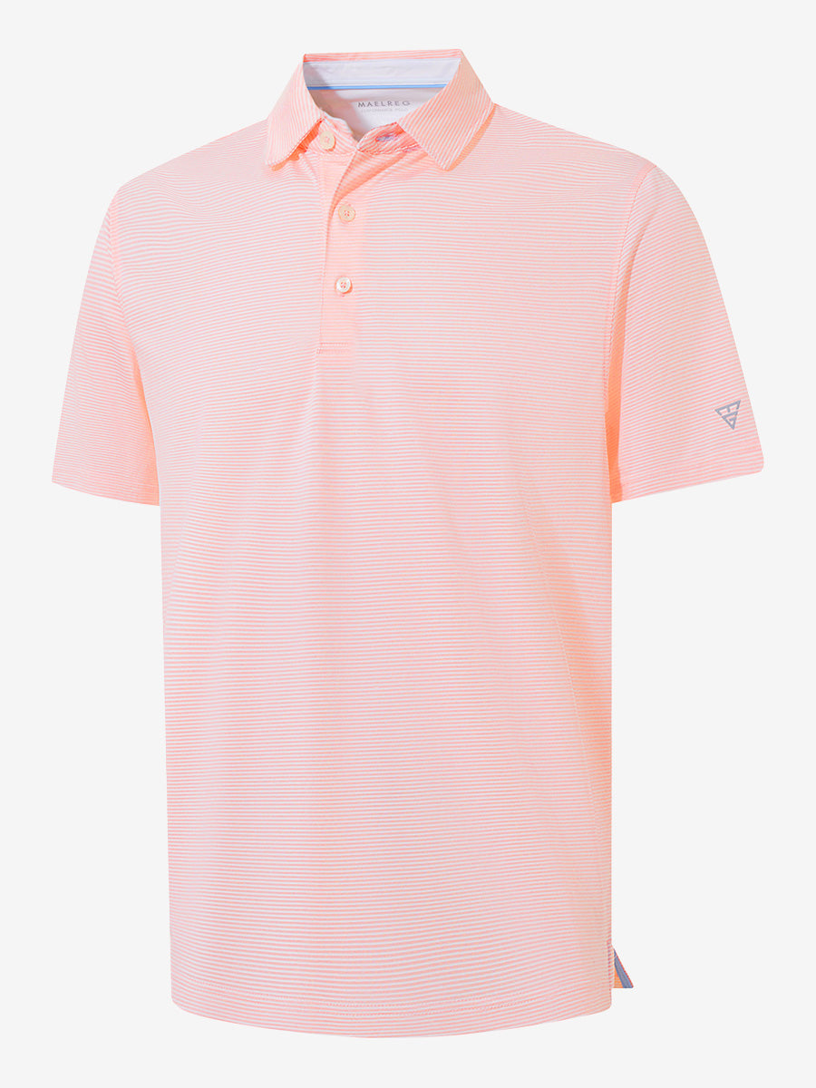 Comfy Breathable Pin-Stripe Texture Golf Polos