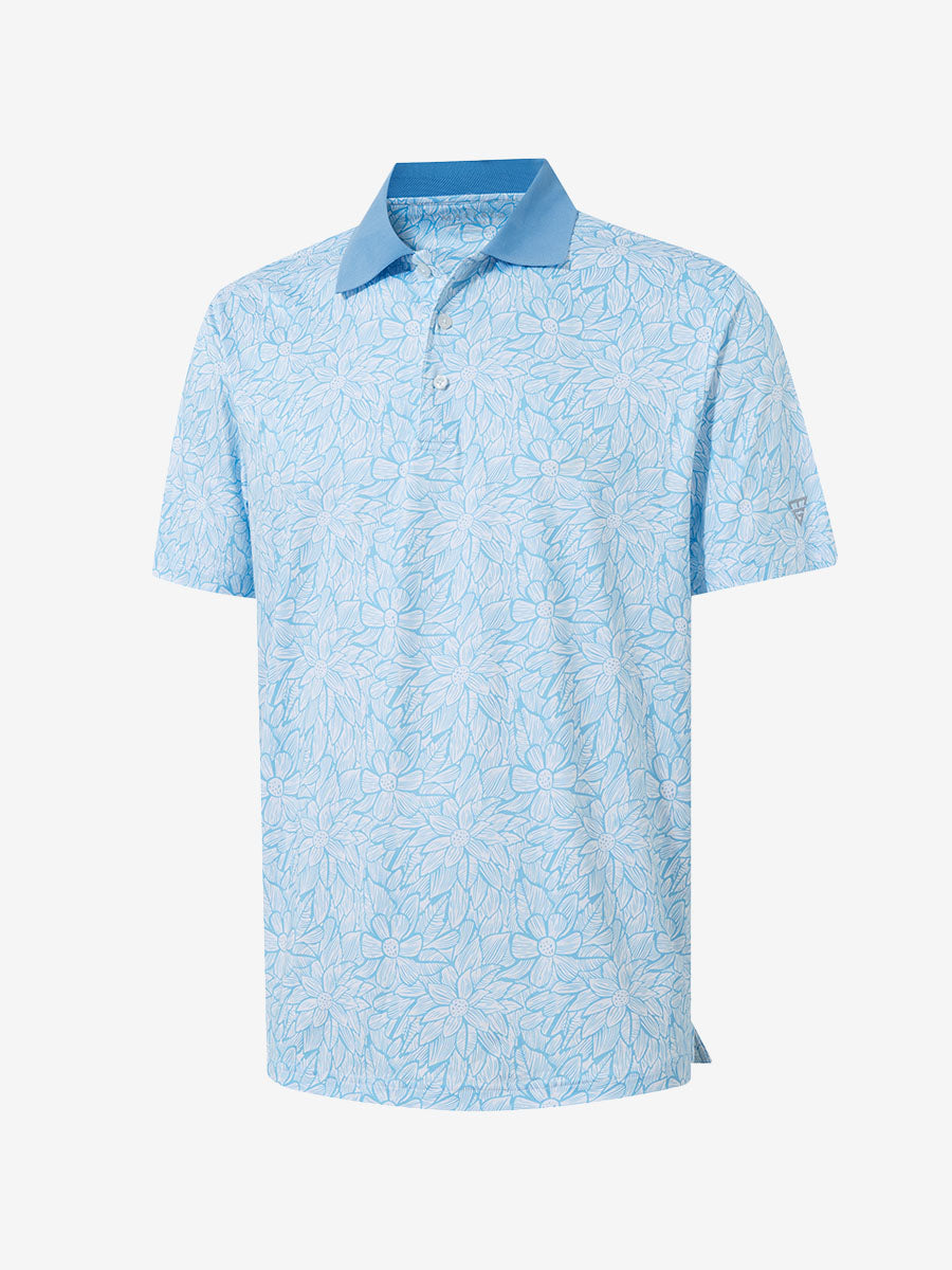 Premium Ribbed Collar Print Polo Shirts