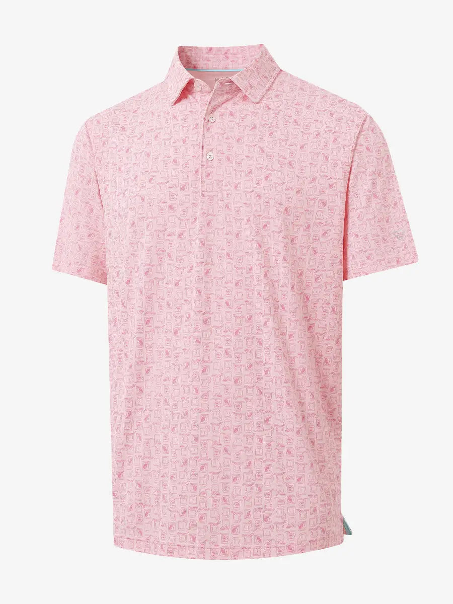 Popular Heather Print Polo