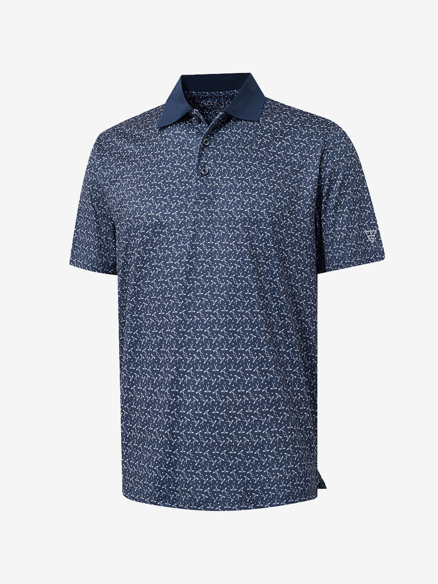 Premium Ribbed Collar Print Polo Shirts