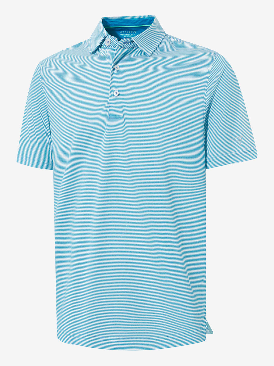 Comfy Breathable Pin-Stripe Texture Golf Polos