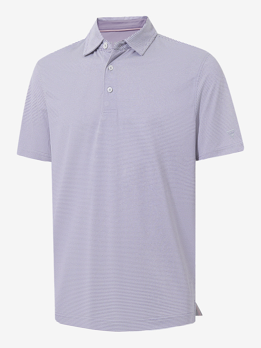 Comfy Breathable Pin-Stripe Texture Golf Polos