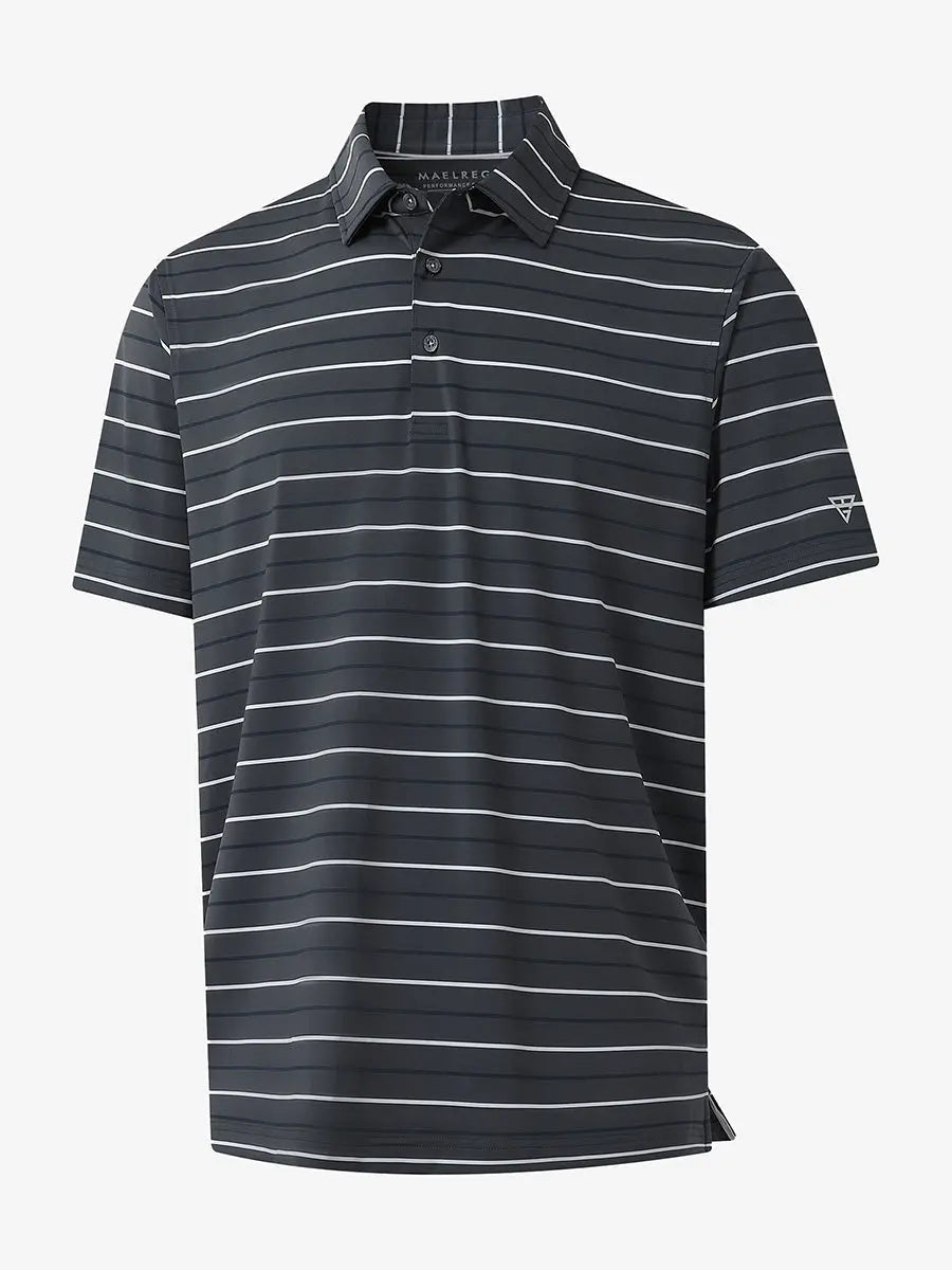 Stylish Stripe Jersey Golf Polo