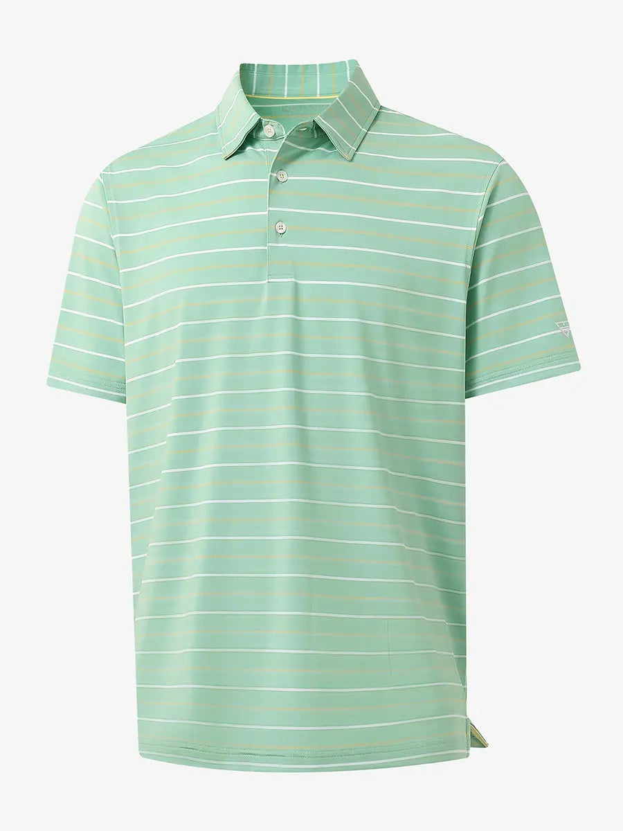 Stylish Stripe Jersey Golf Polo