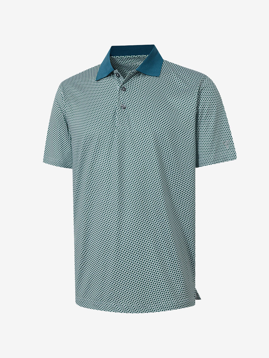Premium Ribbed Collar Print Polo Shirts