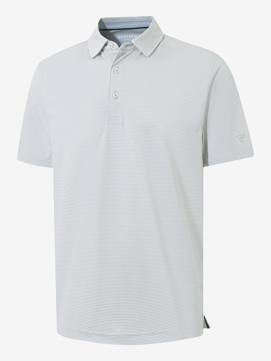 Comfy Breathable Pin-Stripe Texture Golf Polos