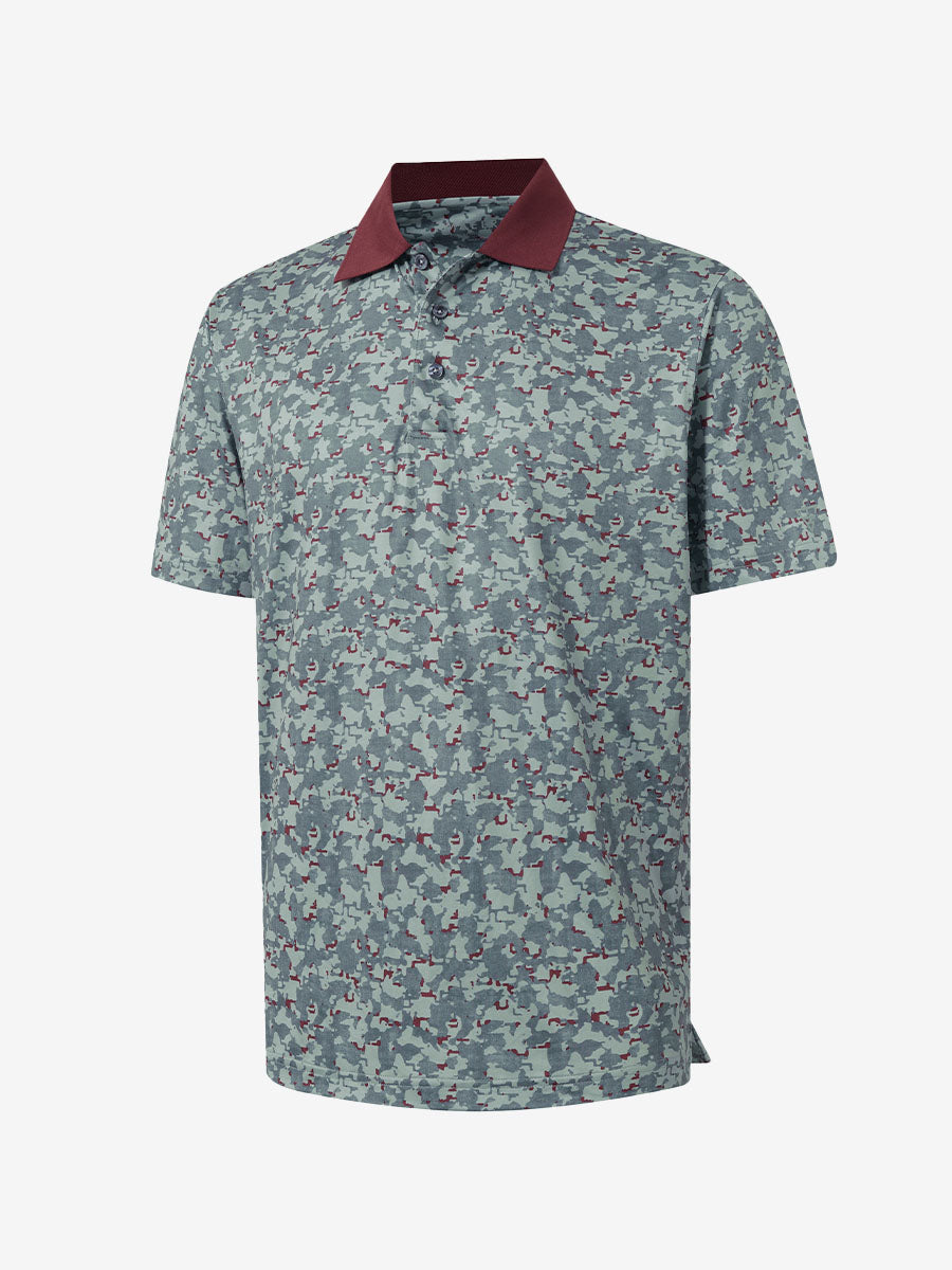 Premium Ribbed Collar Print Polo Shirts