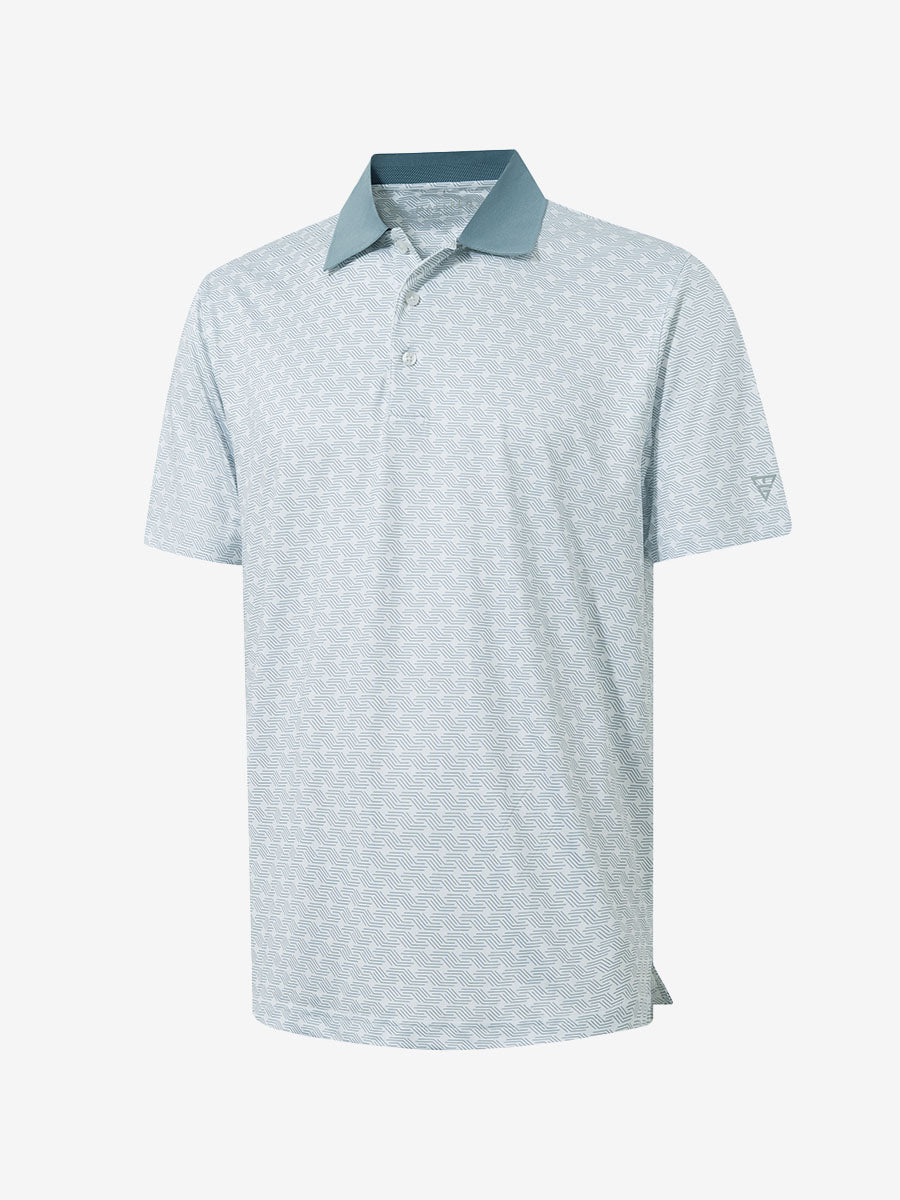 Premium Ribbed Collar Print Polo Shirts