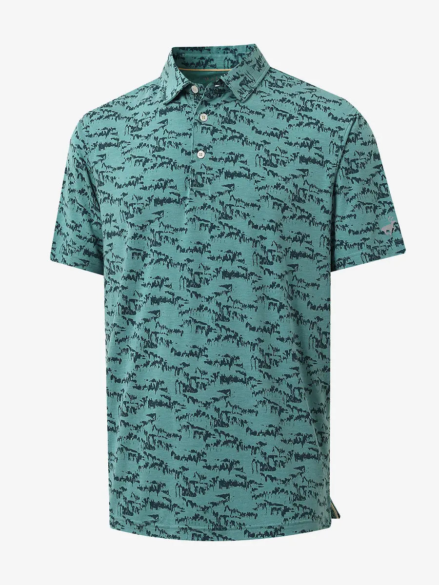 Popular Heather Print Polo