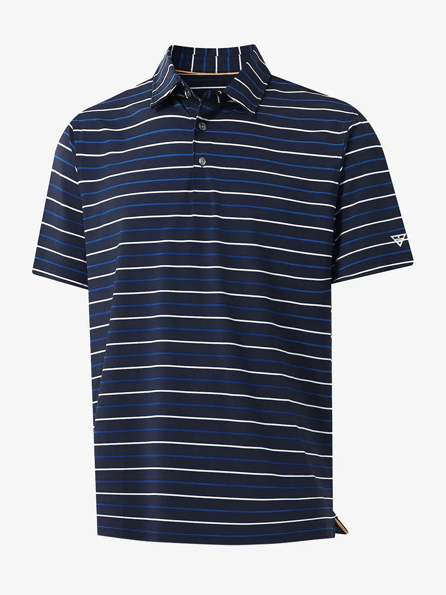 Stylish Stripe Jersey Golf Polo