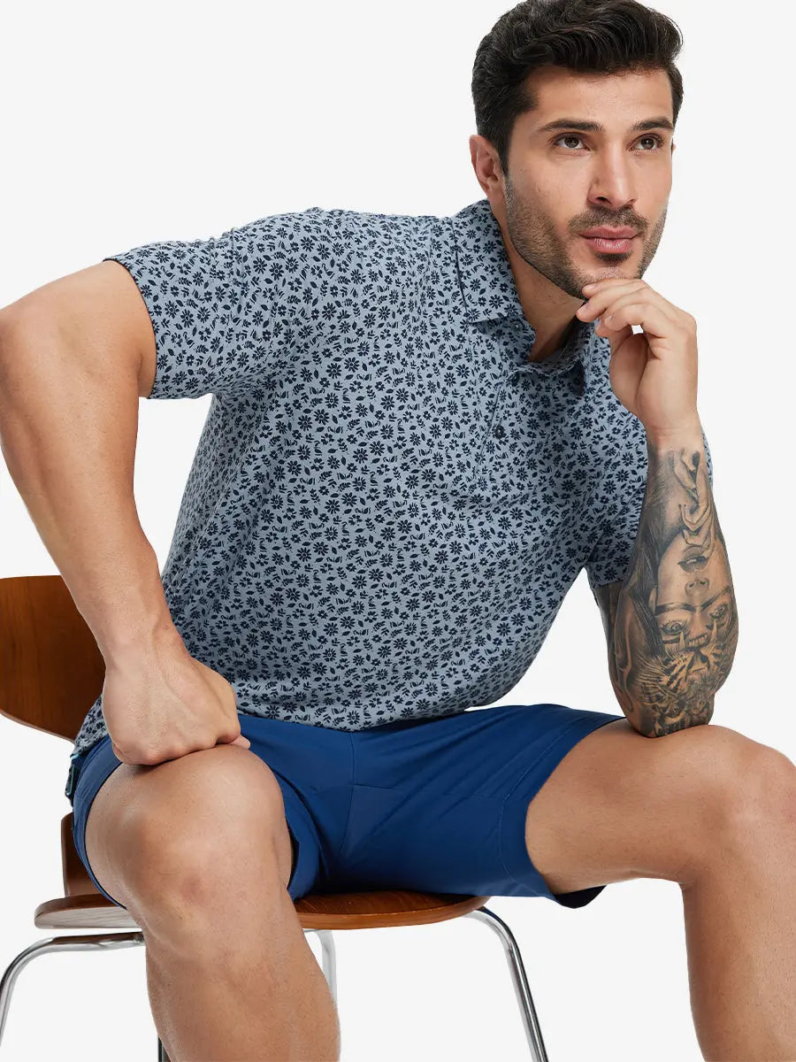 Popular Heather Print Polo