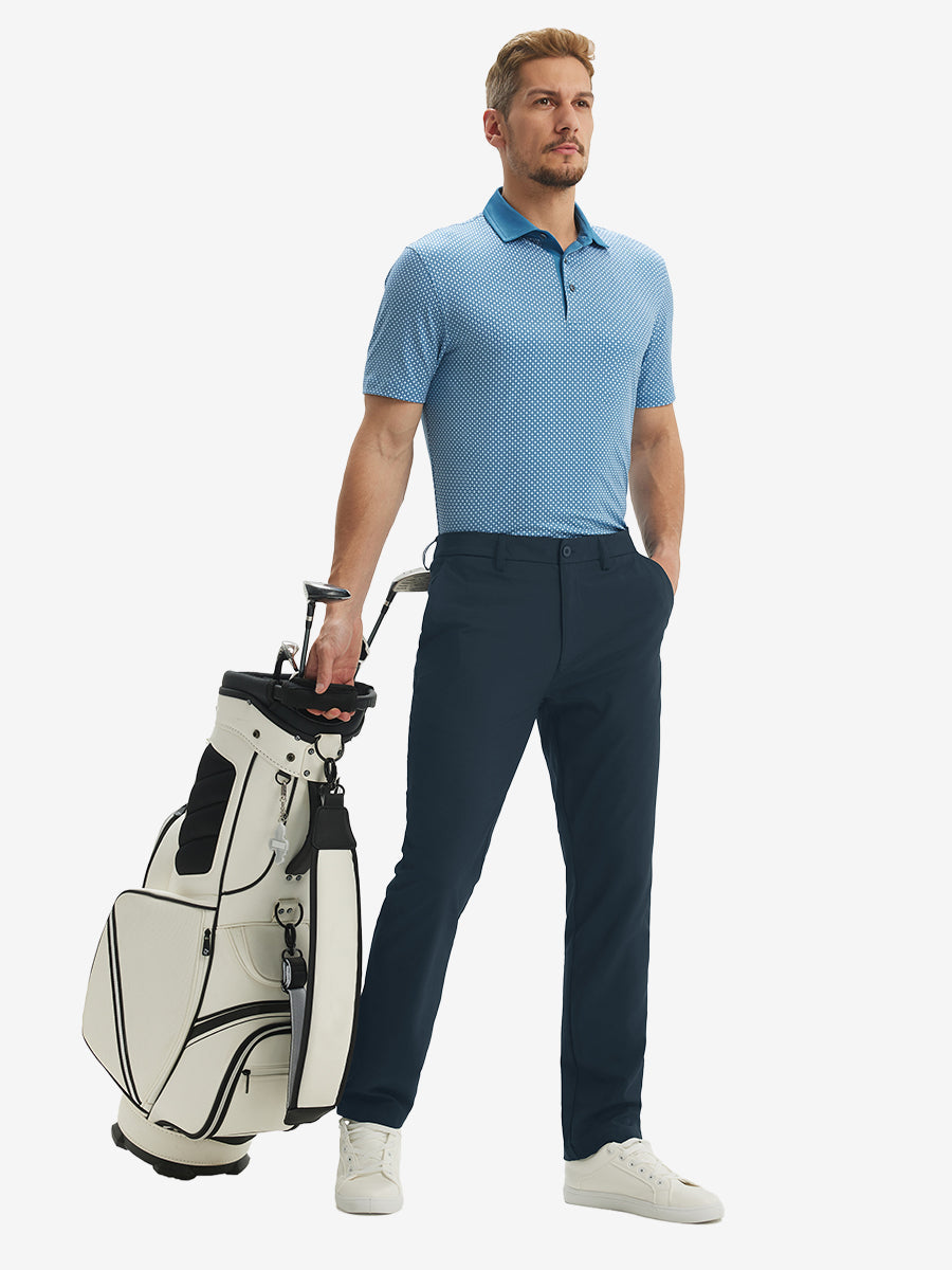 Water Repellent Classic Fit Flat Front Golf Dress Pants