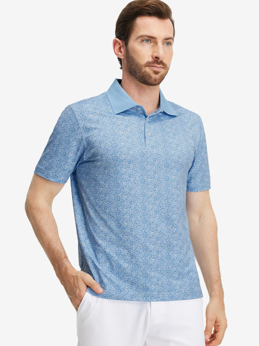 Premium Ribbed Collar Print Polo Shirts