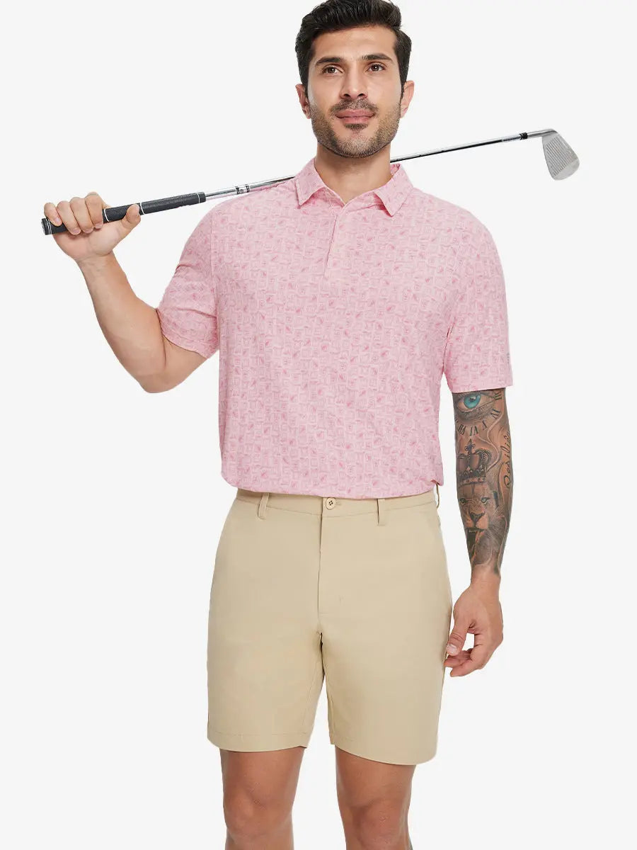Popular Heather Print Polo