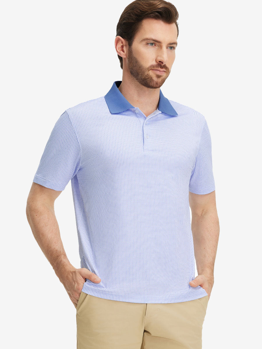 Premium Ribbed Collar Print Polo Shirts