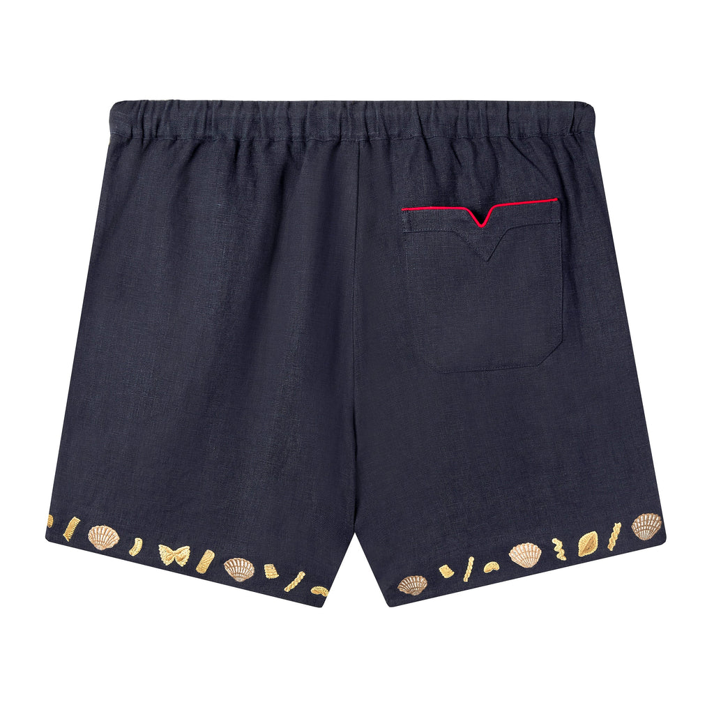 'Vongole!' Cabana Shorts (Navy)