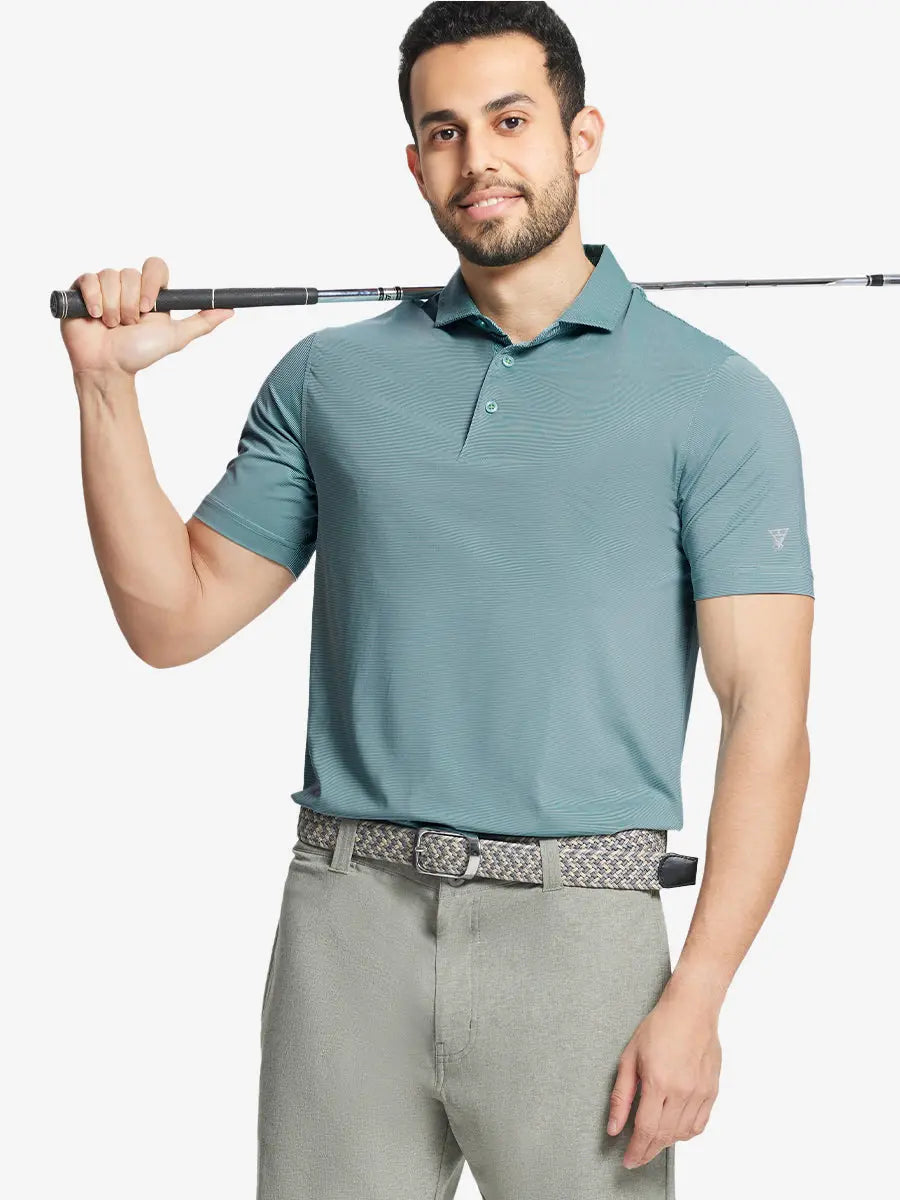 Pinstripe Jersey Performance Polo