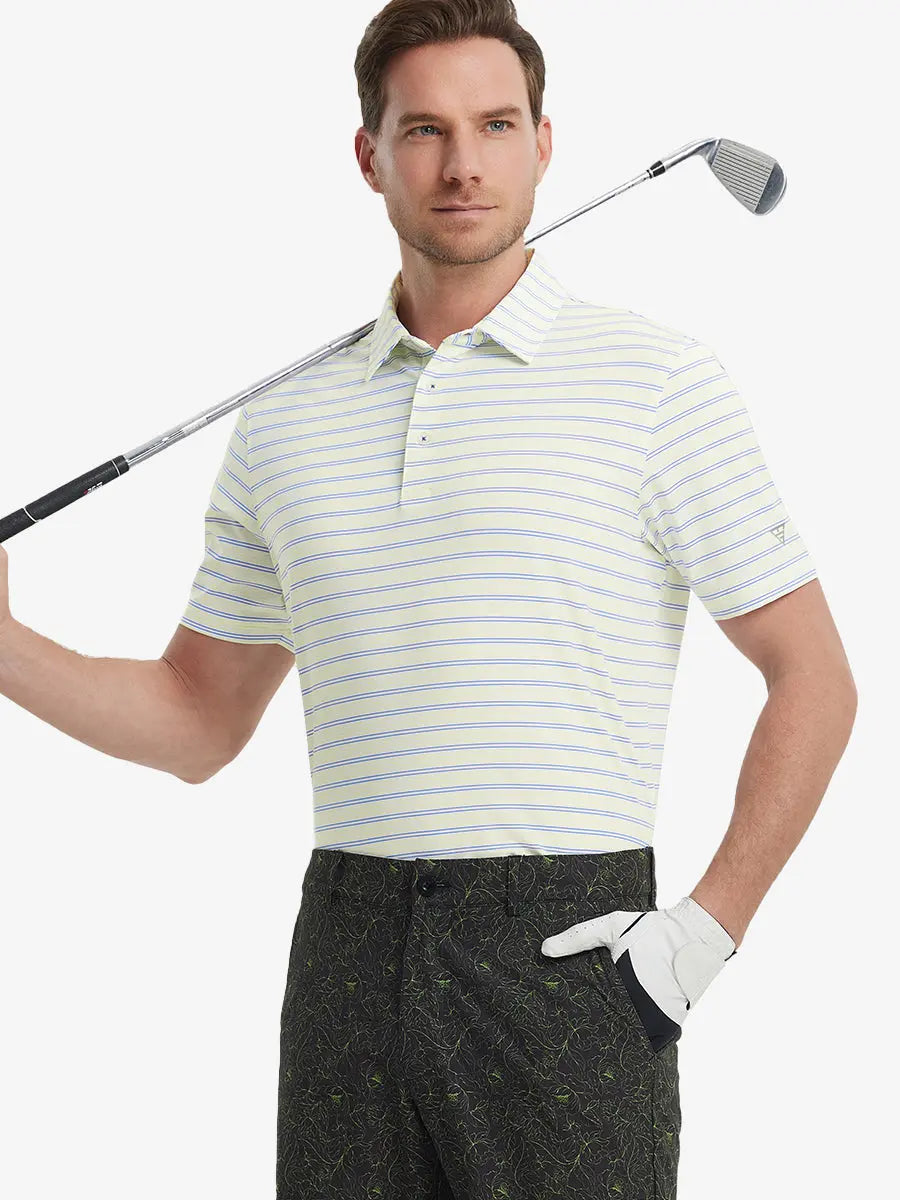 Performance Stripe Golf Shirts