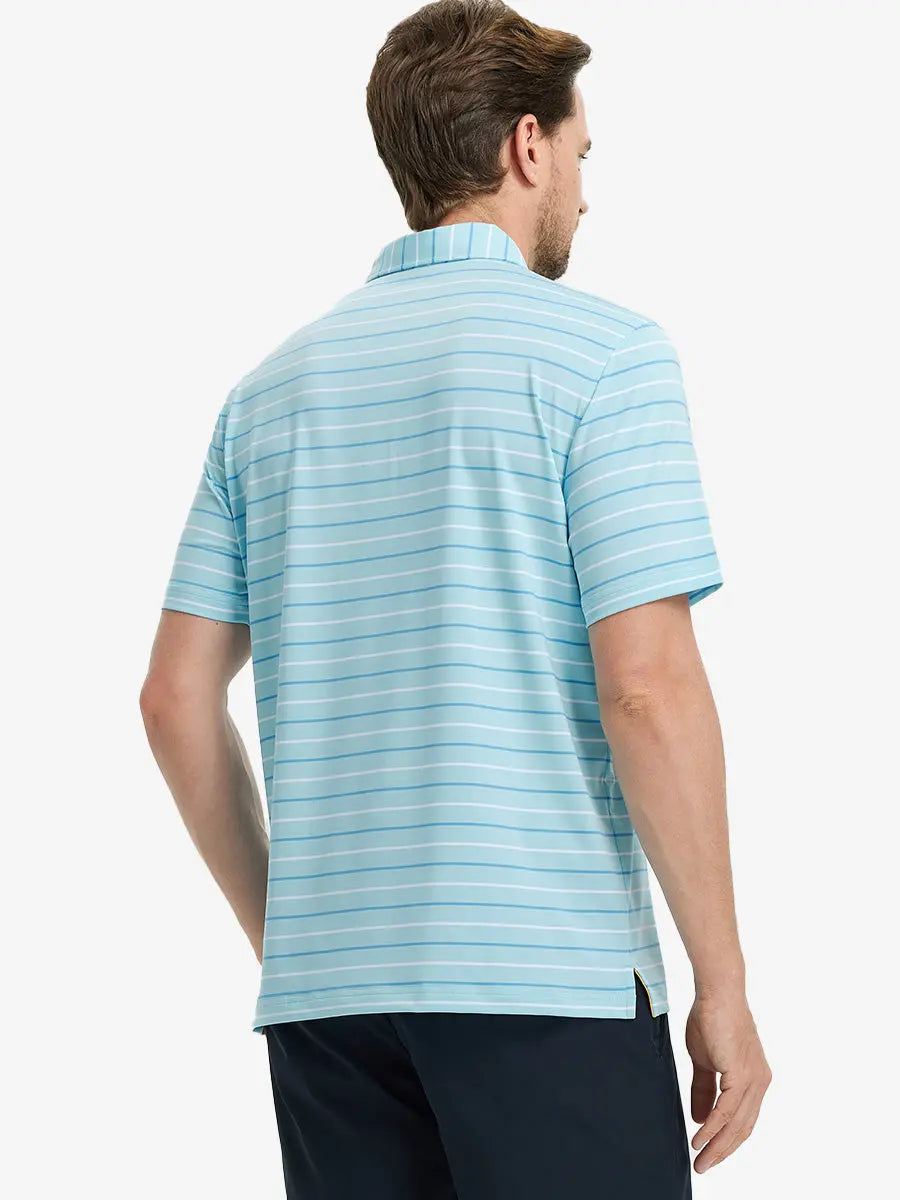 Stylish Stripe Jersey Golf Polo
