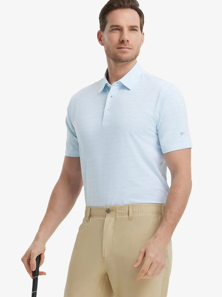 Performance Stripe Golf Shirts