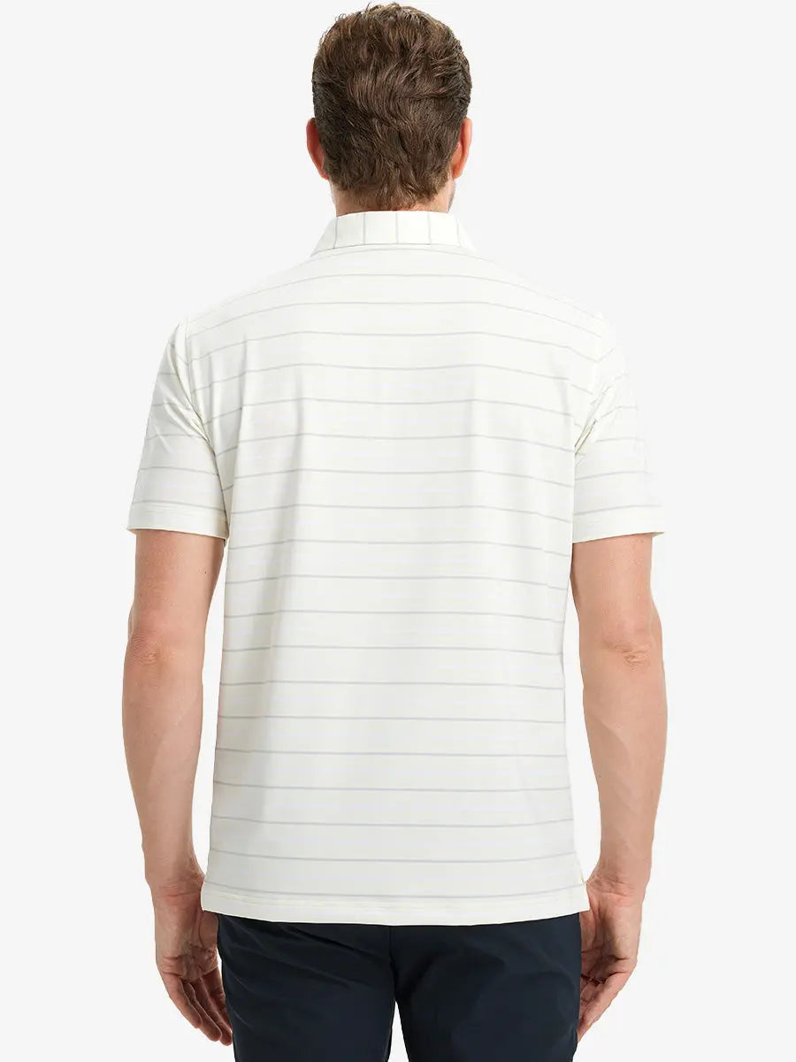 Stylish Stripe Jersey Golf Polo