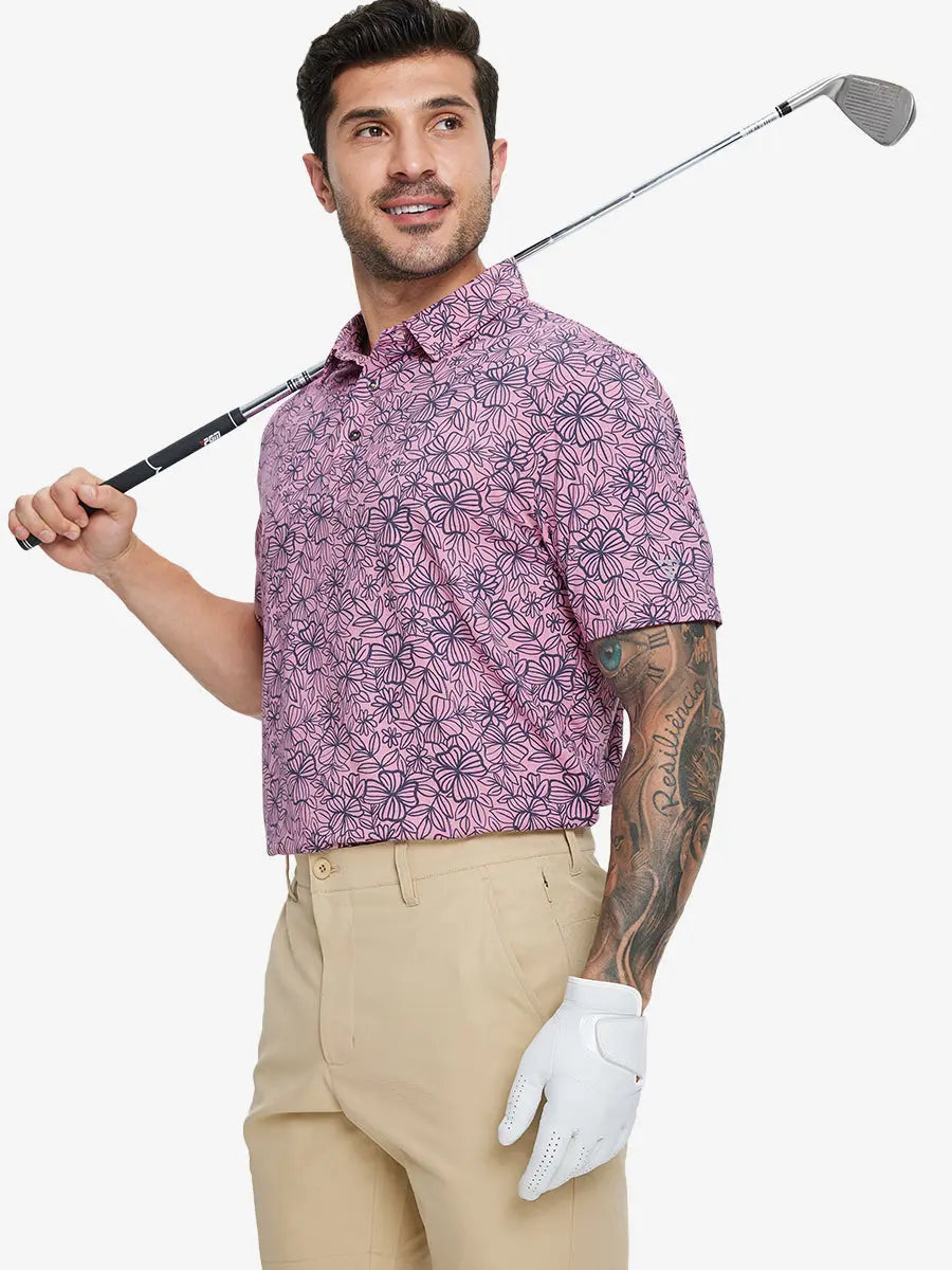 Popular Heather Print Polo