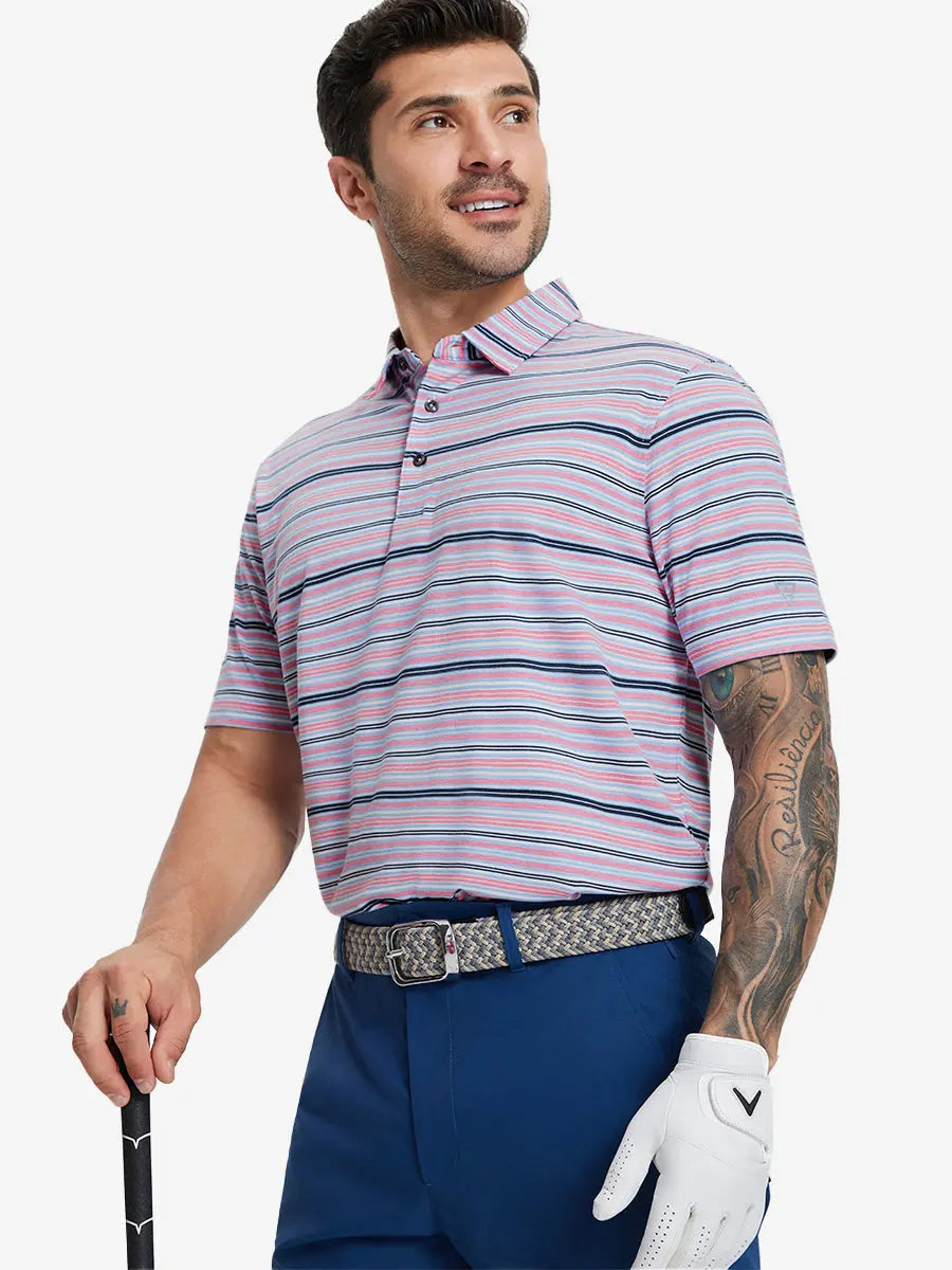 Performance Yarn Dye Striped Polo