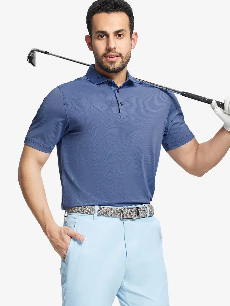 Pinstripe Jersey Performance Polo