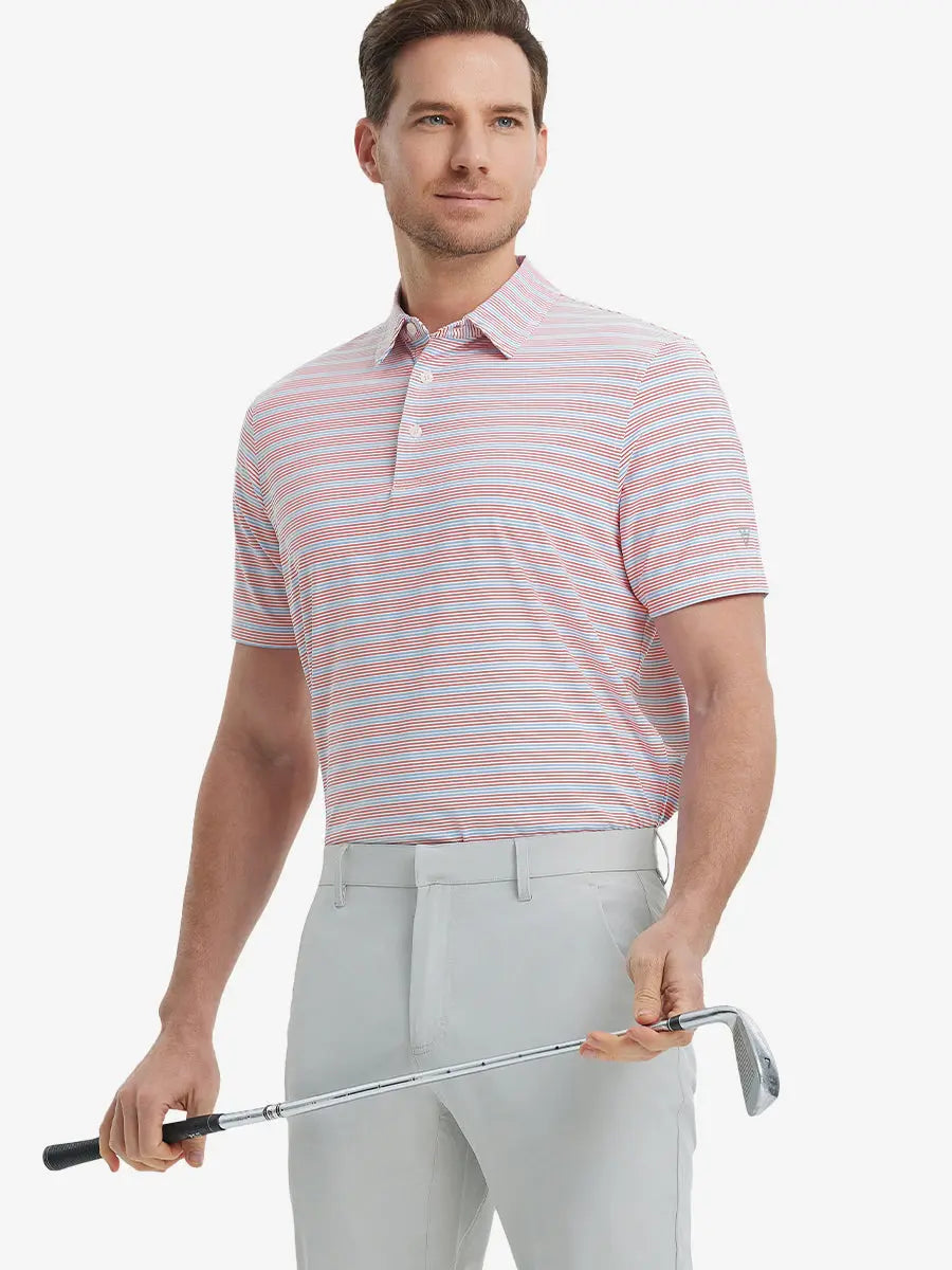Performance Stripe Golf Shirts