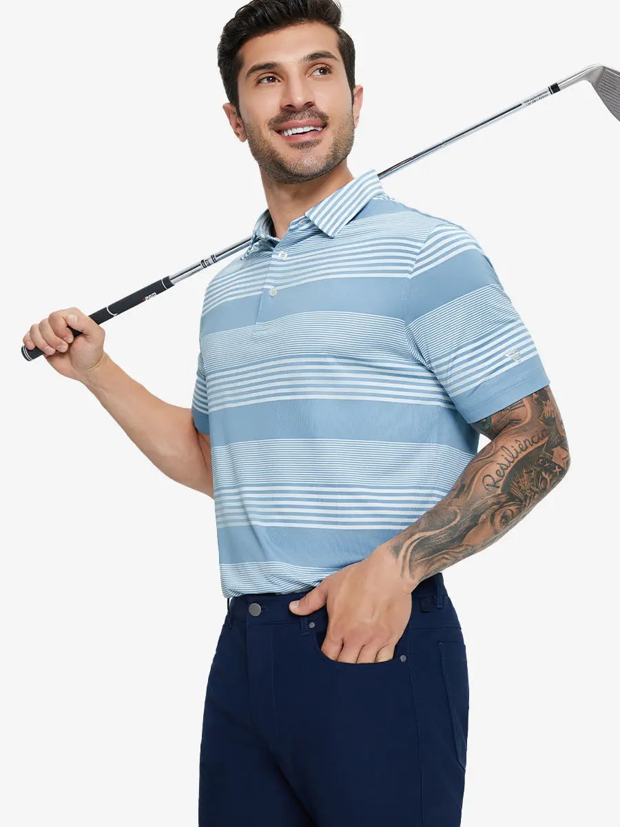 Performance Yarn Dye Striped Polo