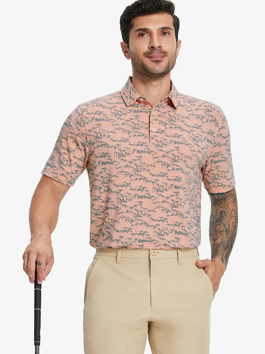 Popular Heather Print Polo