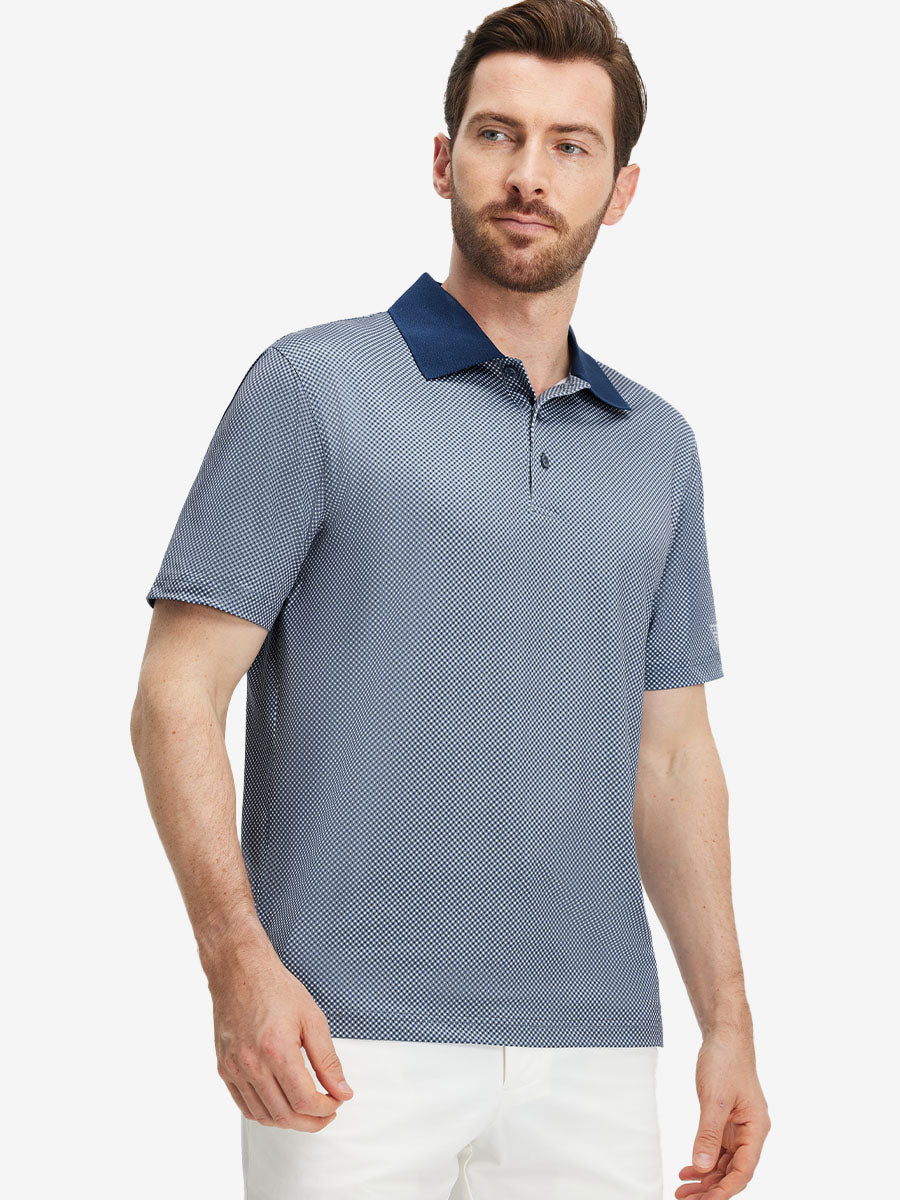 Premium Ribbed Collar Print Polo Shirts