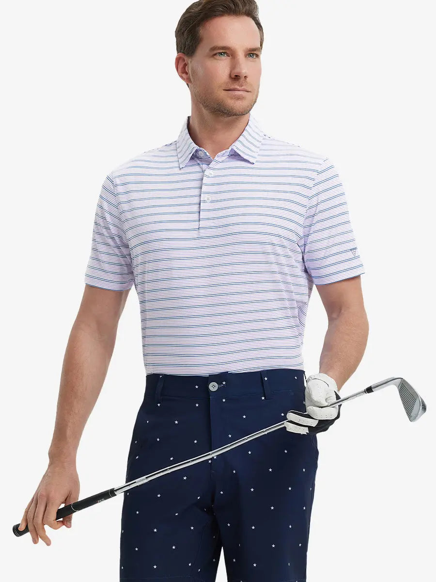 Performance Stripe Golf Shirts