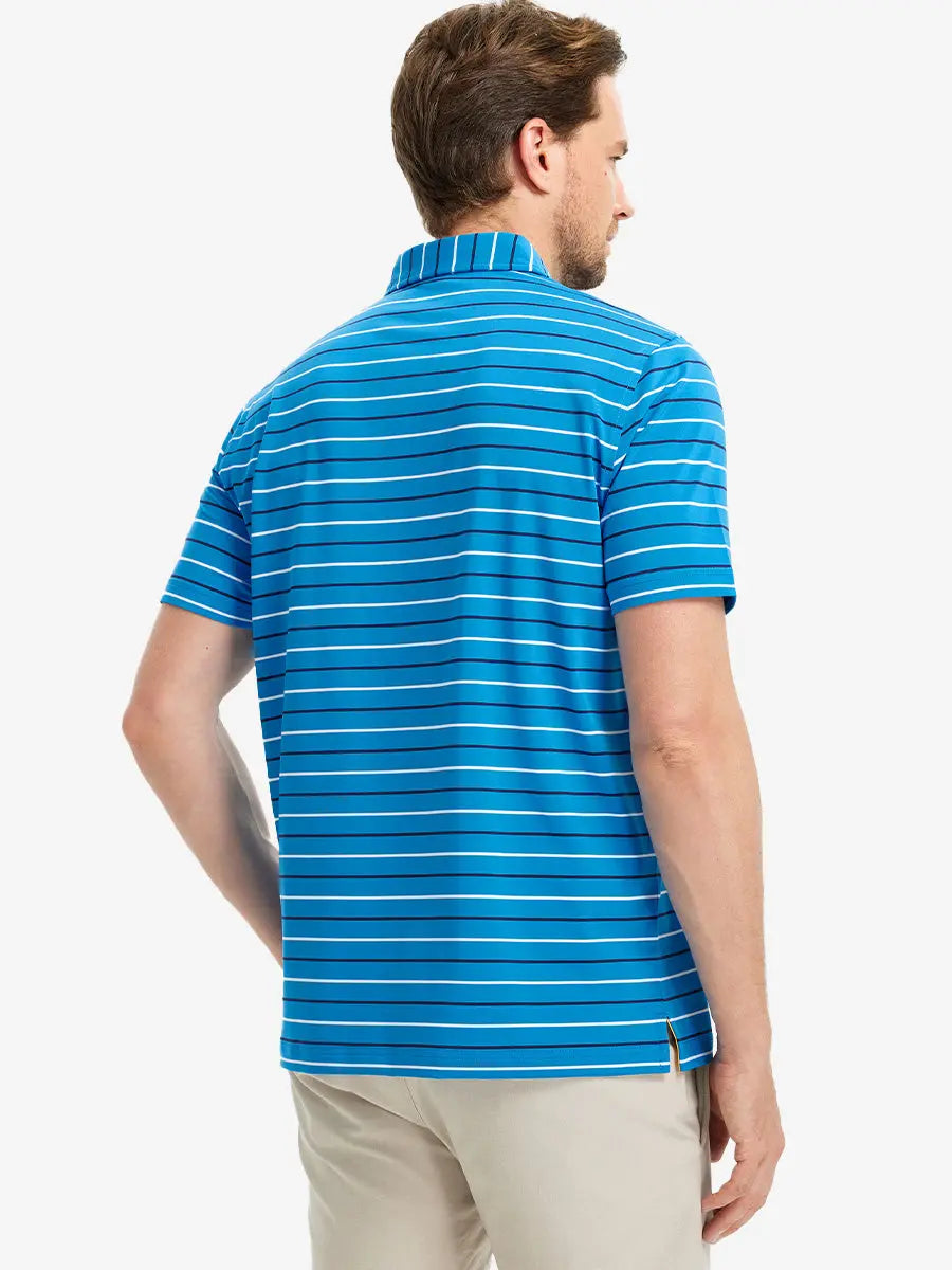 Stylish Stripe Jersey Golf Polo