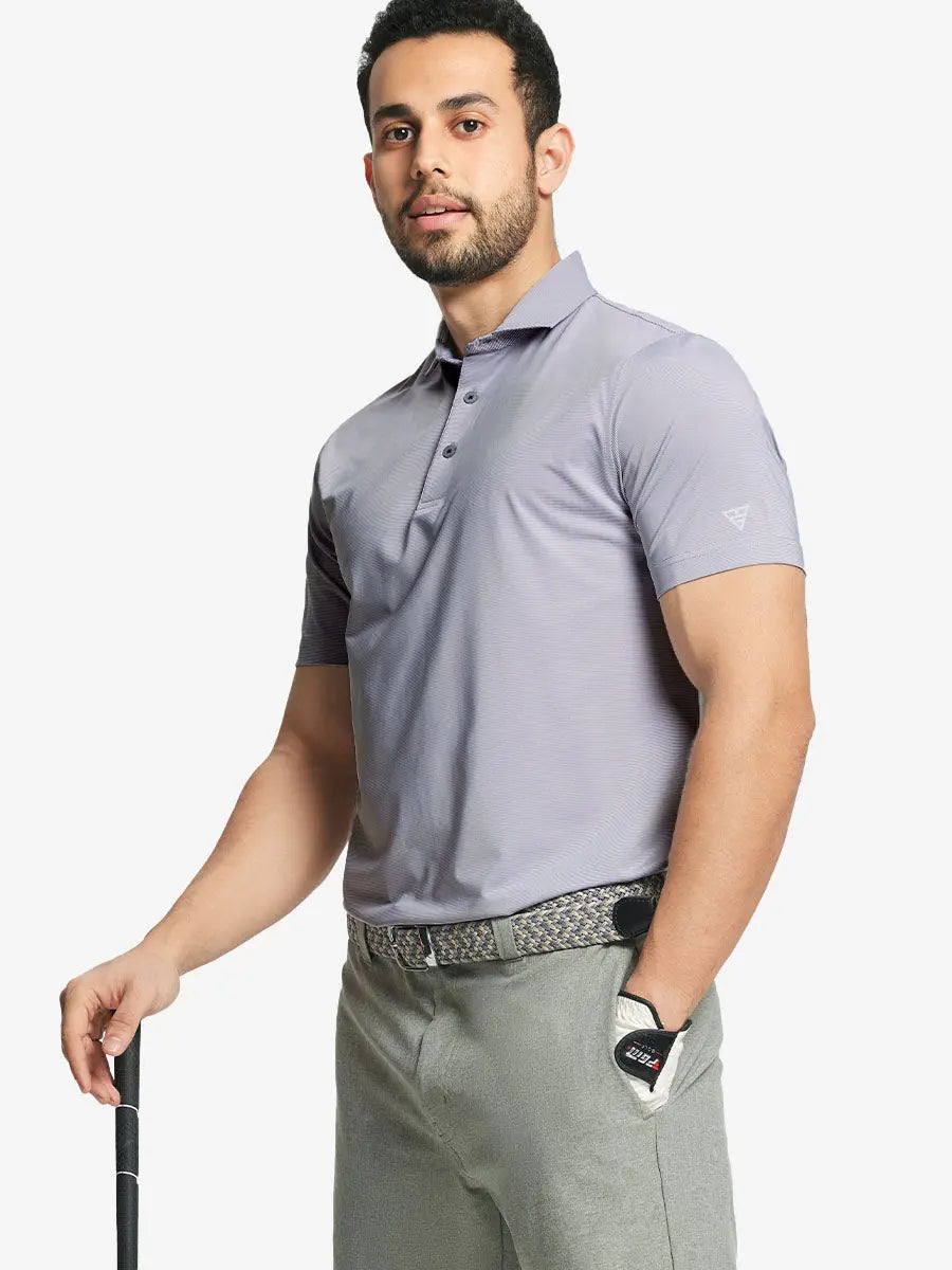 Pinstripe Jersey Performance Polo