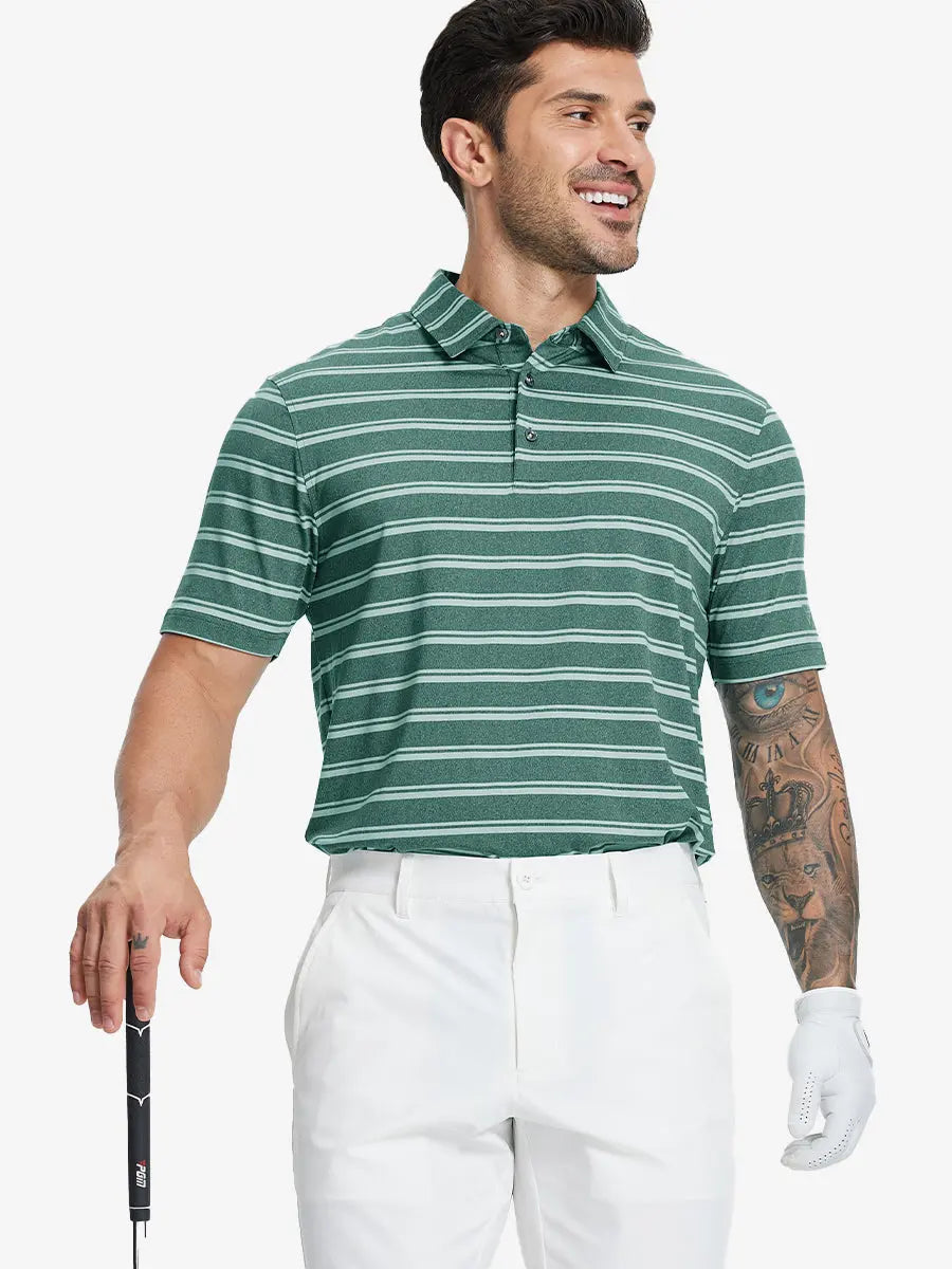 Performance Yarn Dye Striped Polo