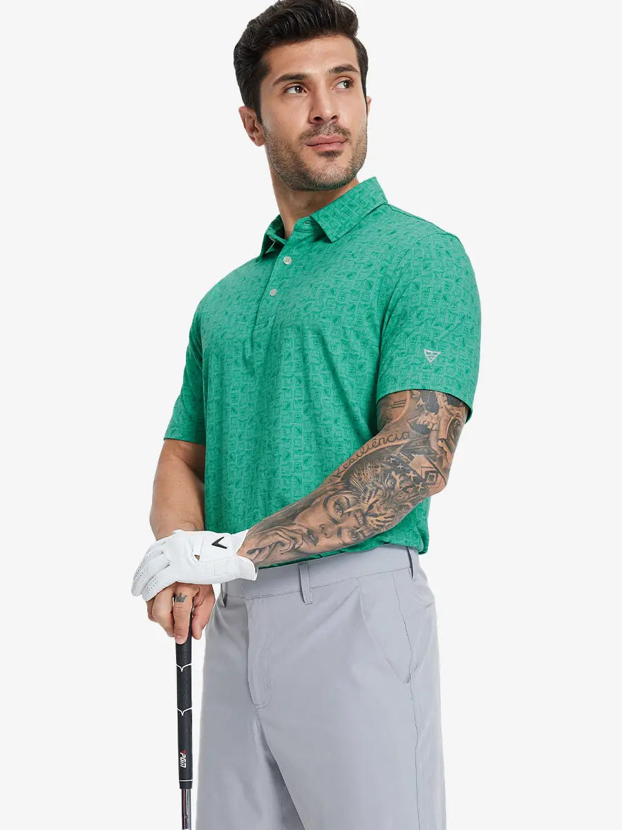 Popular Heather Print Polo