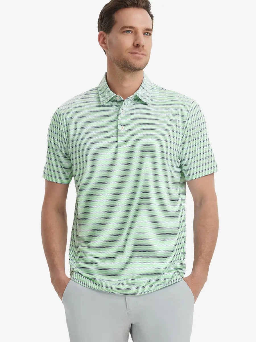 Performance Stripe Golf Shirts