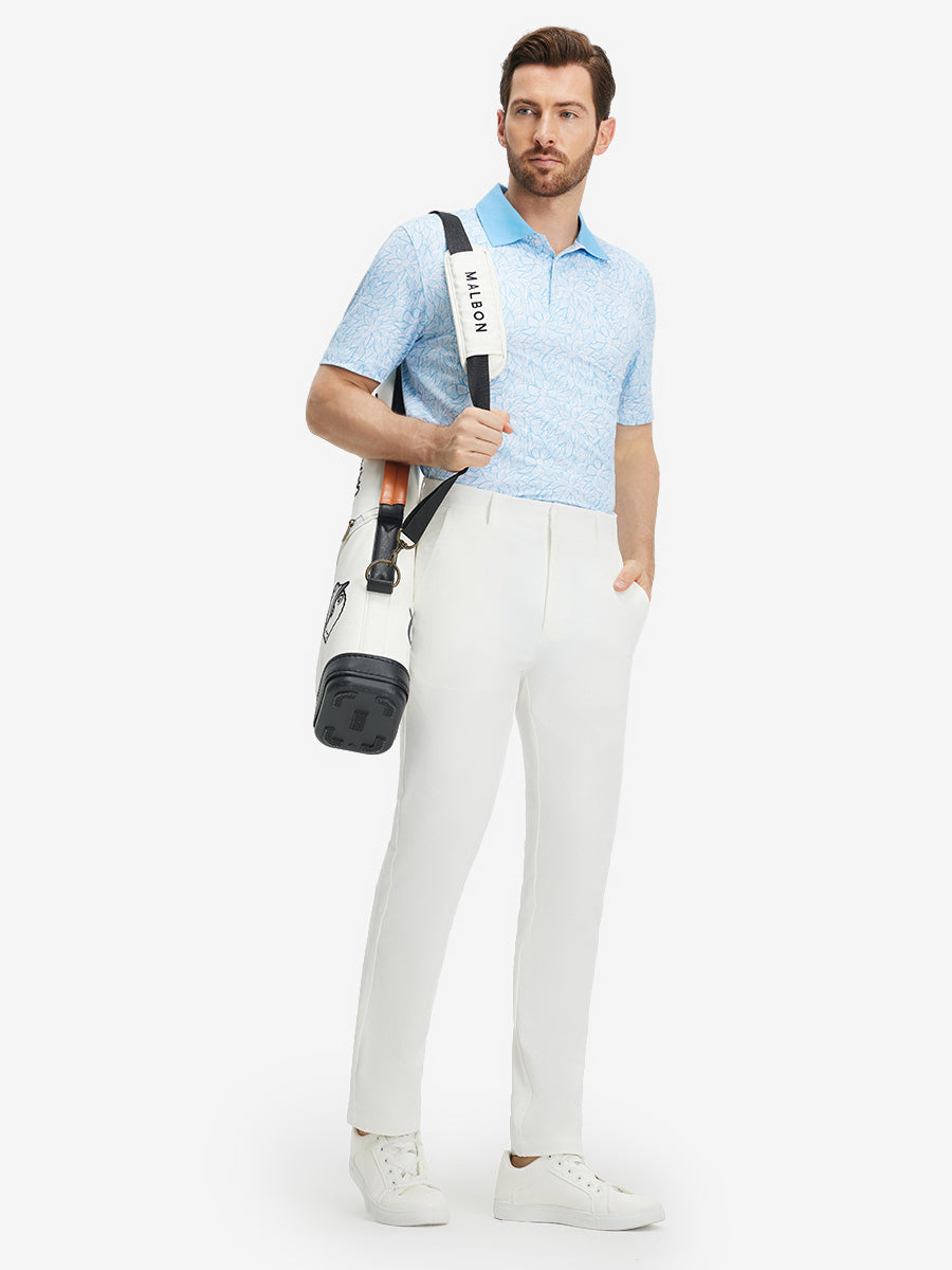 Stretch Cotton Blend Slim Fit Golf Trousers 5 Pockets