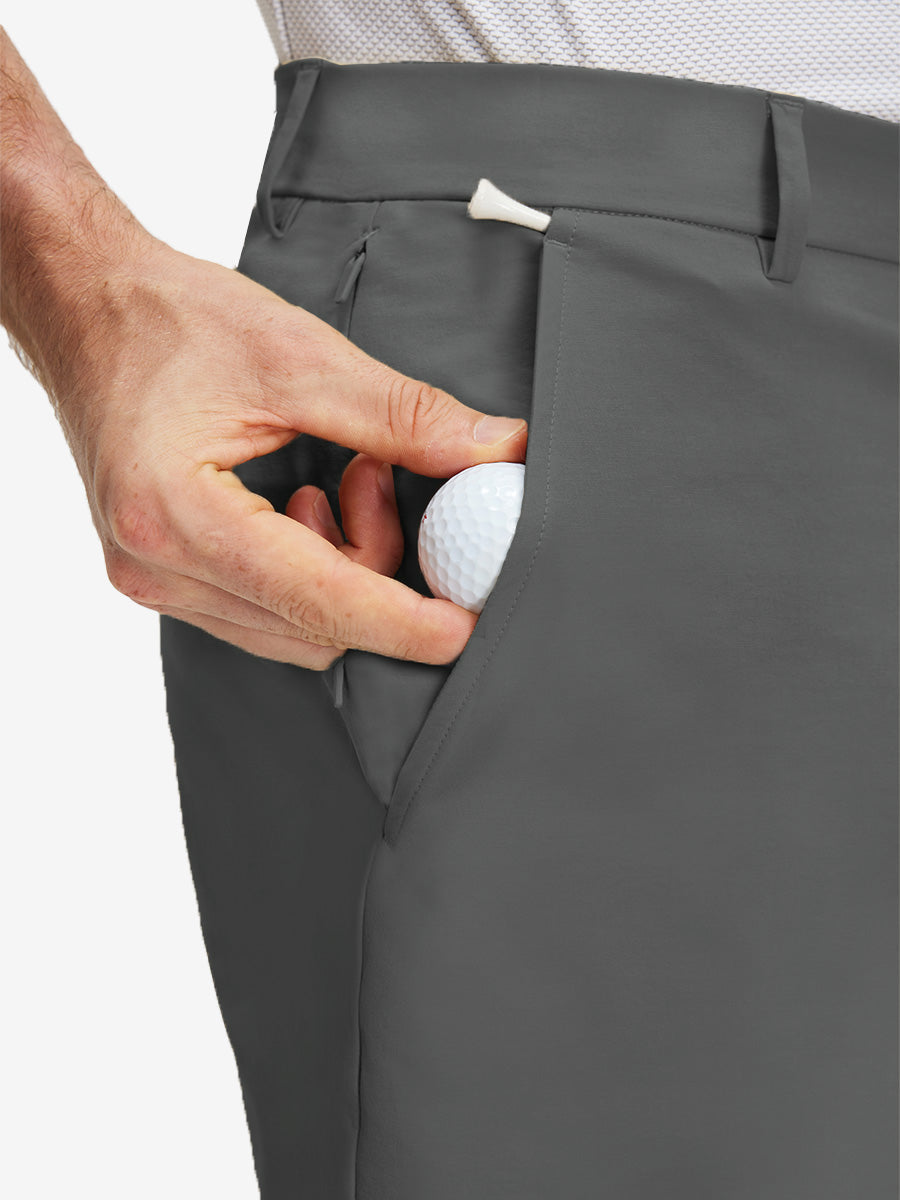 Flat Front Flex Cotton Blend Golf Shorts