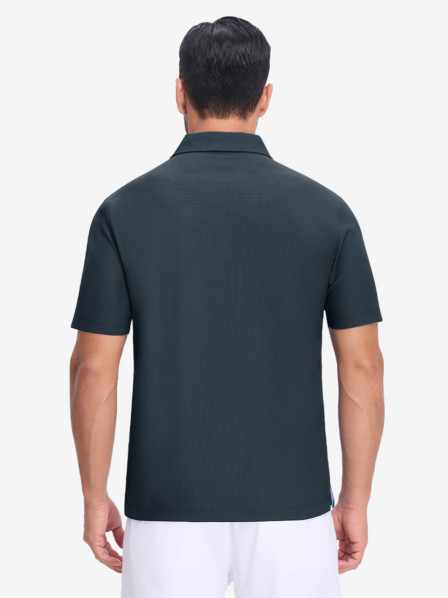 Dry Fit Waffle Textured Collared Golf Shirts
