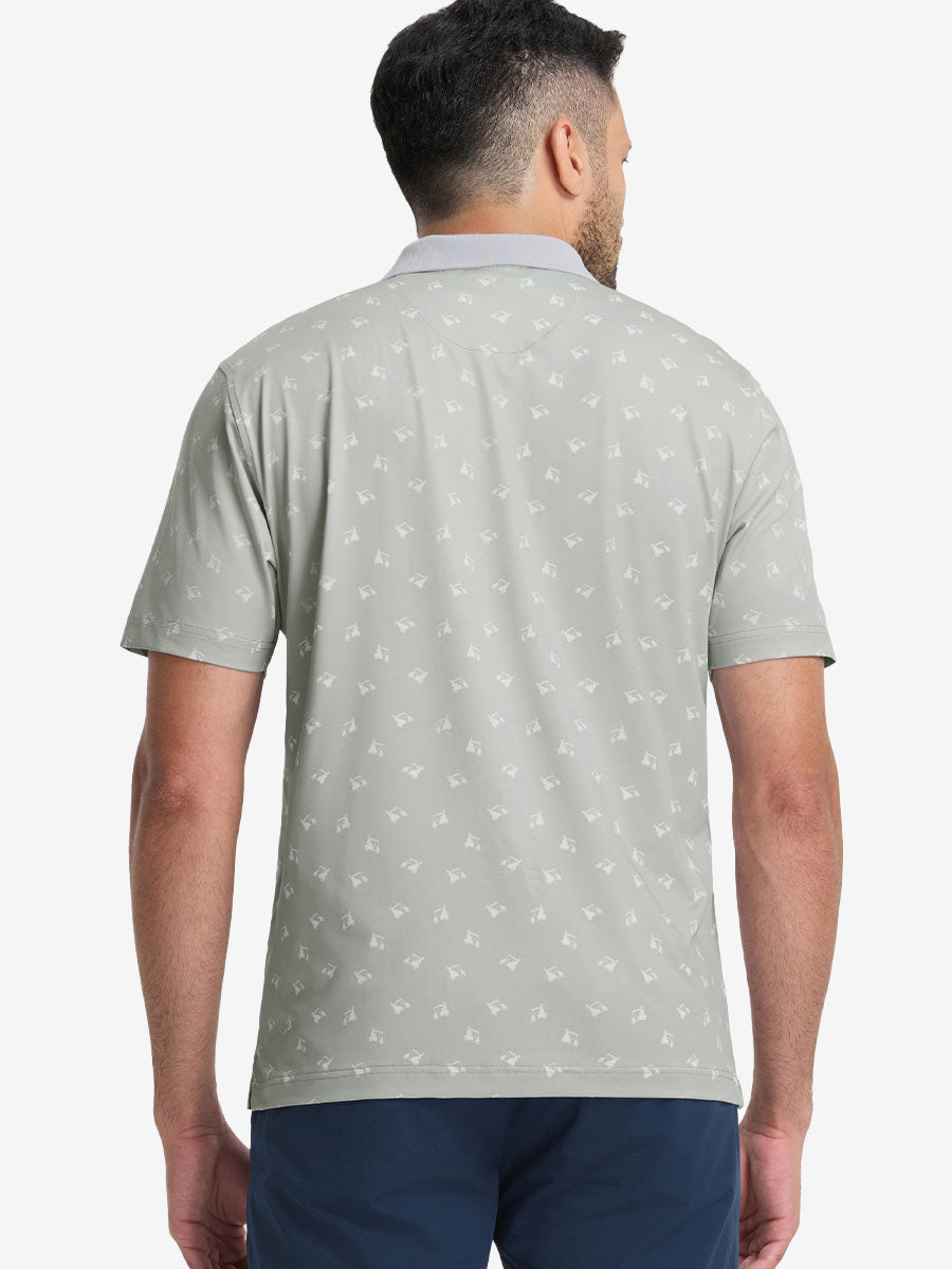 Premium Ribbed Collar Print Polo Shirts