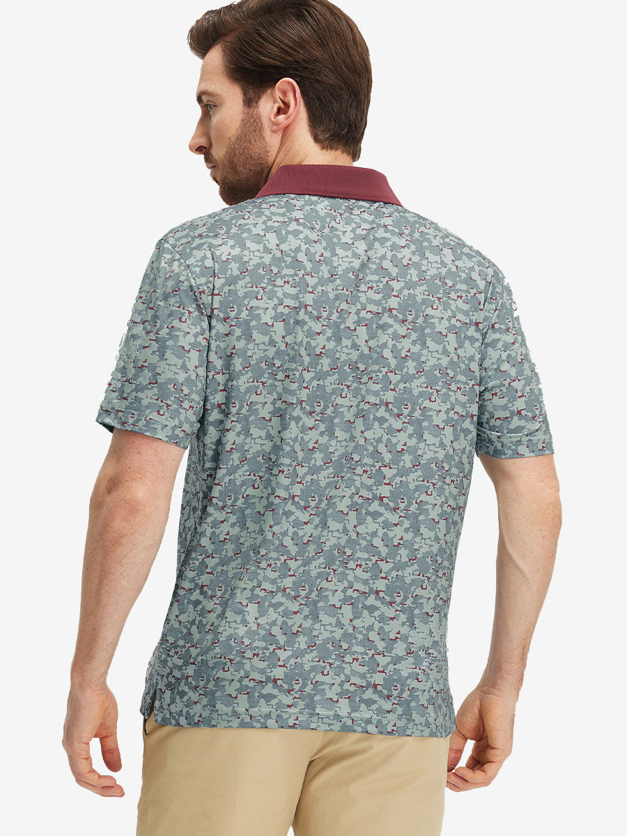 Premium Ribbed Collar Print Polo Shirts