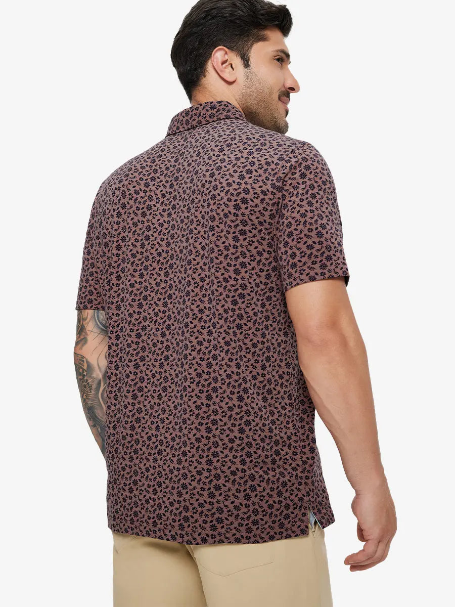 Popular Heather Print Polo