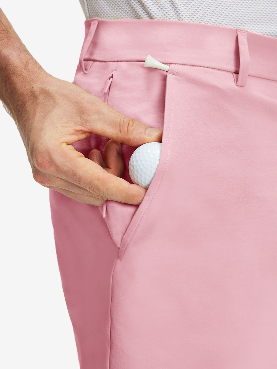 Flat Front Flex Cotton Blend Golf Shorts