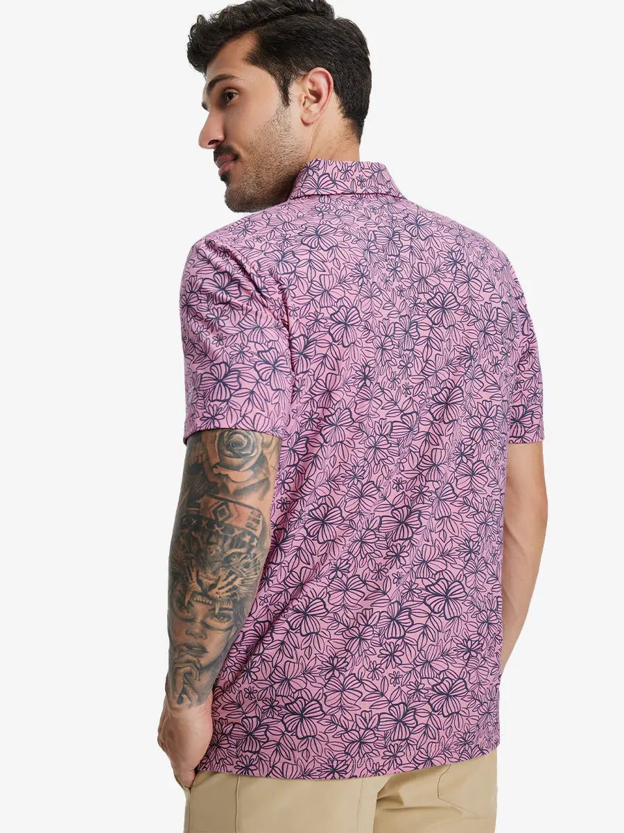 Popular Heather Print Polo